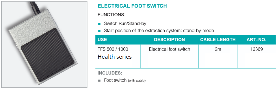 nožní spínač TBH 16369